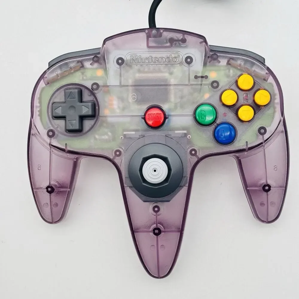 Nintendo 64 N64 OEM Clear Atomic Purple Controller Tight Stick, Working / Tested